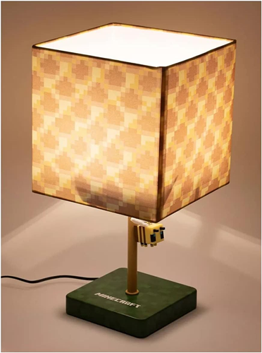 Minecraft Yellow Bee Nest Block Desk Lamp with 3D Bee Puller