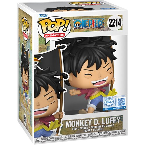 Funko POP! Animation: One Piece - Monkey D. Luffy with Flag (Entertainment Earth Exclusive)