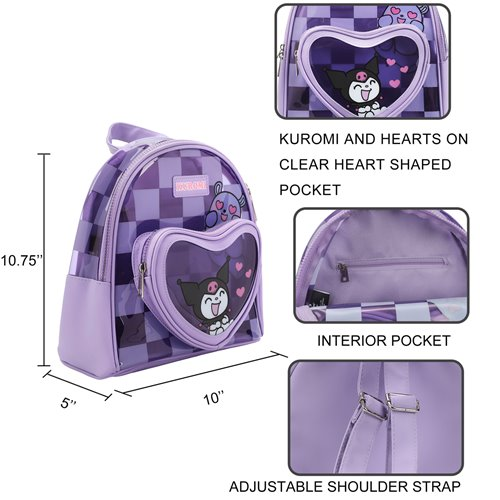 Sanrio Kuromi Checkerboard Mini-Backpack