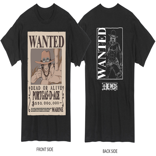 One Piece Portgas D. Ace Wanted Poster T-Shirt