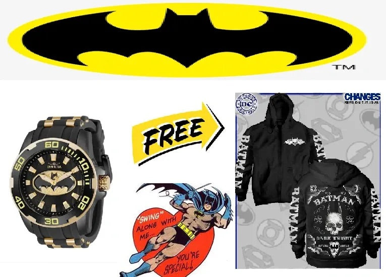 INVICTA DC COMICS LIMITED EDITION BATMAN 50MM WATCH BUNDLE ANlMEHOME