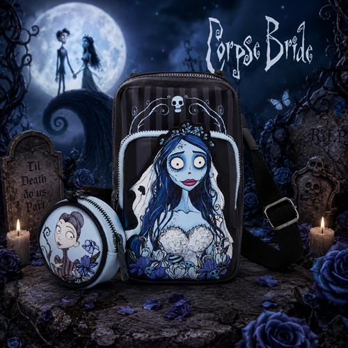 Corpse Bride Emily Crossbody Sling Bag with Coin Purse
