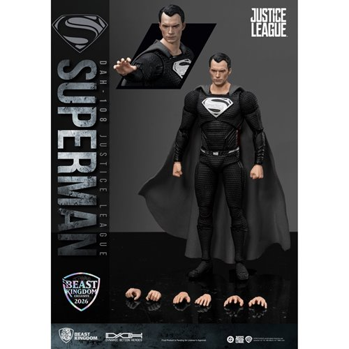 DC Justice League Superman Black Suit DAH-108 Action Figure - Limited Edition