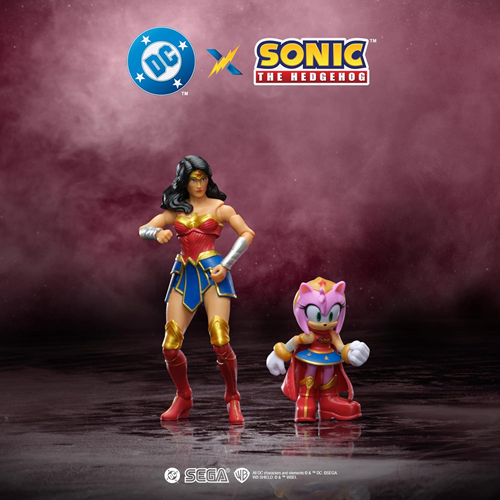 DC X Sonic the Hedgehog Amy as Wonder Woman & Wonder Woman Action Figures Multipack