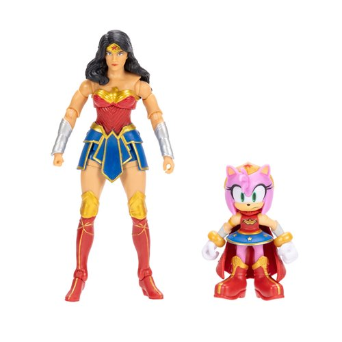DC X Sonic the Hedgehog Amy as Wonder Woman & Wonder Woman Action Figures Multipack
