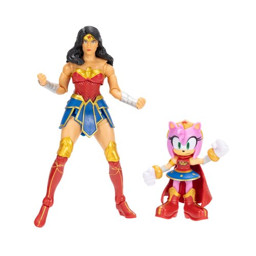 DC X Sonic the Hedgehog Amy as Wonder Woman & Wonder Woman Action Figures Multipack