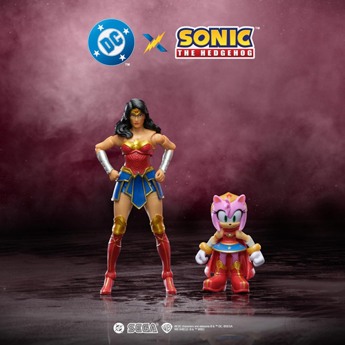 DC X Sonic the Hedgehog Amy as Wonder Woman & Wonder Woman Action Figures Multipack