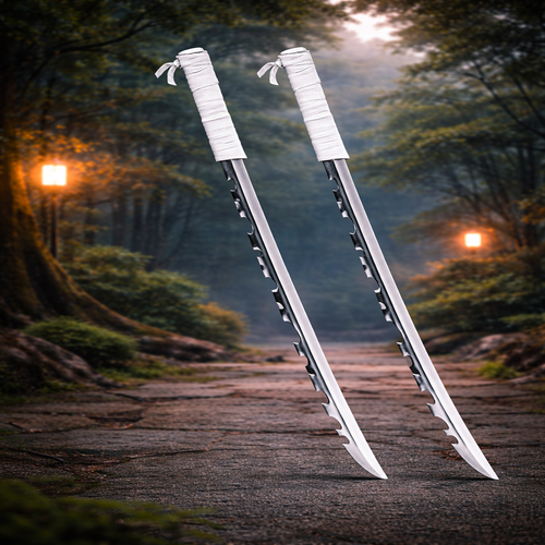 Demon Slayer Inosuke Hashibira Dual Swords Set Roleplay Accessory