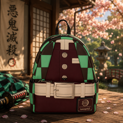 Longefly Demon Slayer Tanjiro Kamado Cosplay Mini-Backpack