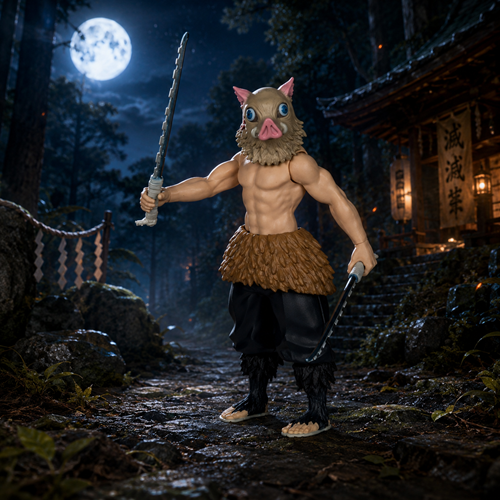 Demon Slayer Wave 4 Inosuke Hashibira Season 2 5-Inch Scale Action Figure