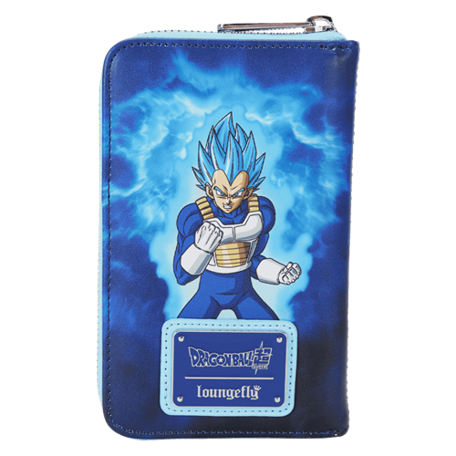 Dragon Ball Goku & Vegeta Super Saiyan Blue Glow Zip Around Wallet - Loungefly Exclusive