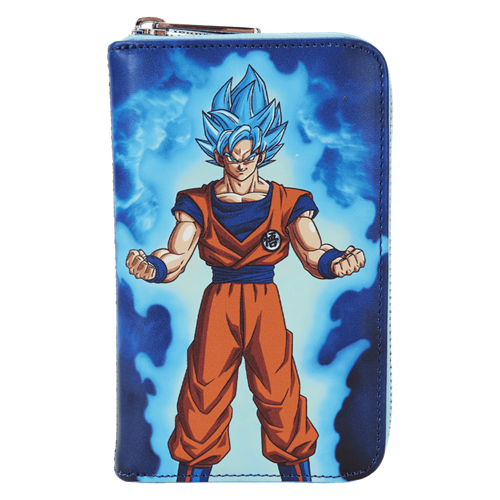Dragon Ball Goku & Vegeta Super Saiyan Blue Glow Zip Around Wallet - Loungefly Exclusive