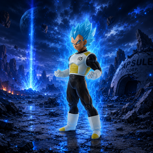 Dragon Ball Super Clearise Super Saiyan God Vegeta Statue