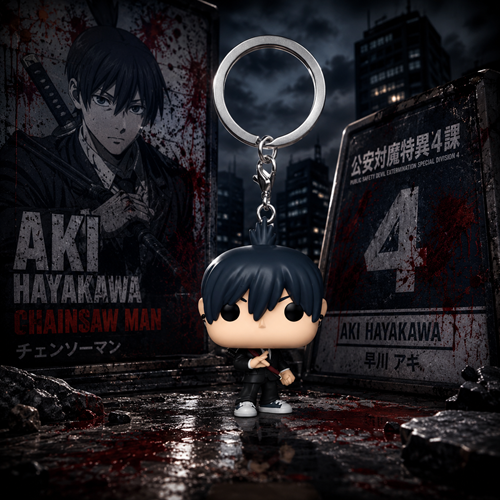 Funko Pop! Keychain: Chainsaw Man - Aki Hayakawa