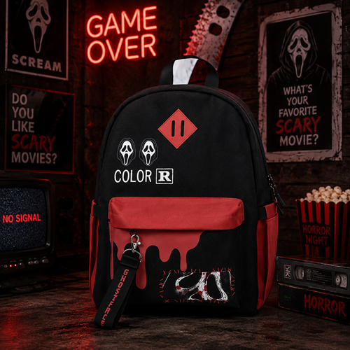 Ghost Face Mask and Blood Drip 16.5 Inch Backpack
