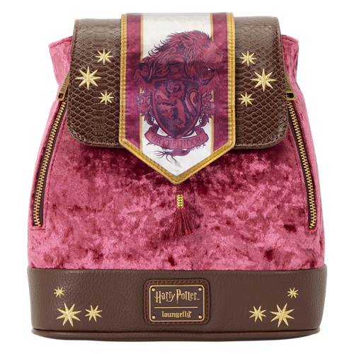Loungefly Web Exclusive: Harry Potter Gryffindor Banner Velvet Mini Backpack