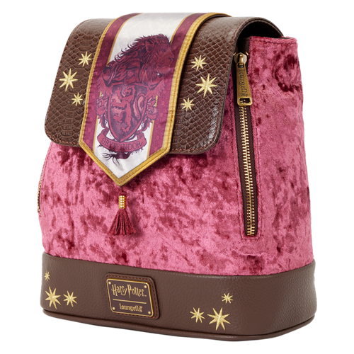 Loungefly Web Exclusive: Harry Potter Gryffindor Banner Velvet Mini Backpack
