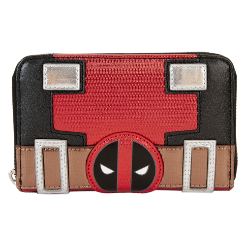 Loungefly Marvel Metallic Deadpool Cosplay Zip Around Wallet