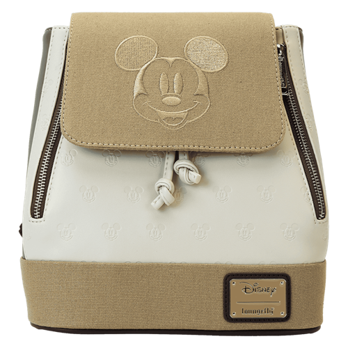Loungefly Mickey & Friends Canvas All-Over Print Drawstring Bucket Mini Backpack