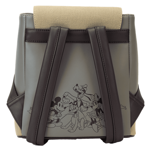 Loungefly Mickey & Friends Canvas All-Over Print Drawstring Bucket Mini Backpack