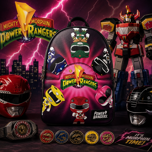 Mighty Morphin Power Rangers Character Print Funko Mini-Backpack