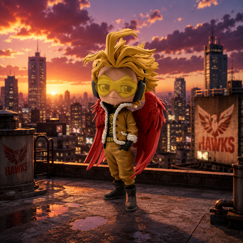 My Hero Academia Hawks Version A Q Posket Statue