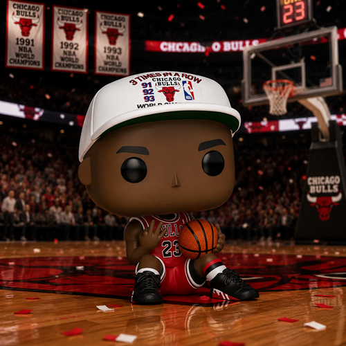 Funko POP! Basketball: NBA Chicago Bulls Michael Jordan 3 Times in a Row