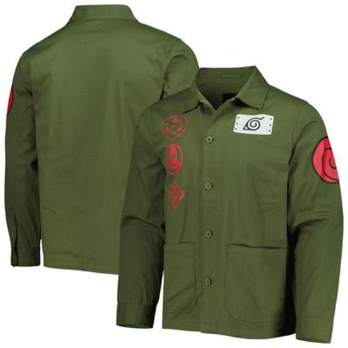 Naruto Shippuden Kakashi Hatake Olive Chore Jacket