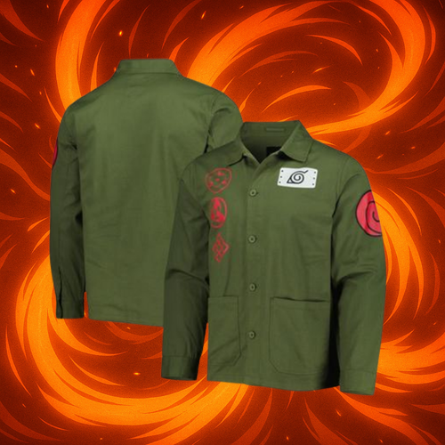 Naruto Shippuden Kakashi Hatake Olive Chore Jacket