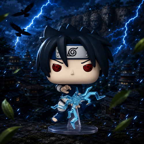 Funko POP Animation: Naruto - Sasuke Uchiha (Chidori) GlTD - Entertainment Earth Exclusive
