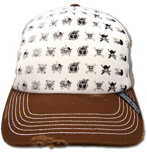 One Piece Skull Icons Pattern Adjustable Cap