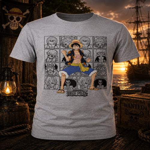 One Piece Dressrosa Arc Straw Hat Portrait T-Shirt