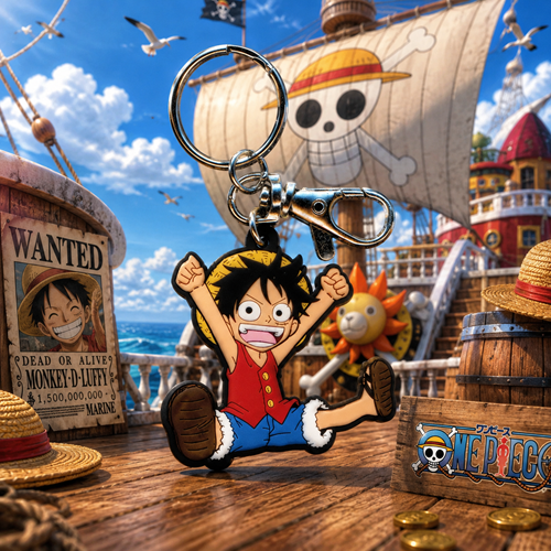 ONE PIECE SD LUFFY PVC KEYCHAIN
