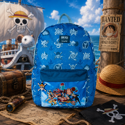 Loungefly One Piece All-Over Print Full-Size Backpack