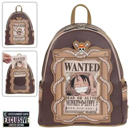 One Piece Wanted Dead or Alive Monkey D. Luffy Mini-Backpack - Entertainment Earth Exclusive