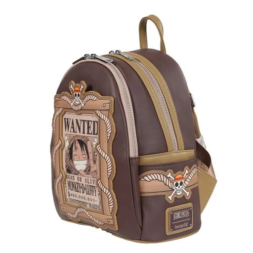 One Piece Wanted Dead or Alive Monkey D. Luffy Mini-Backpack - Entertainment Earth Exclusive