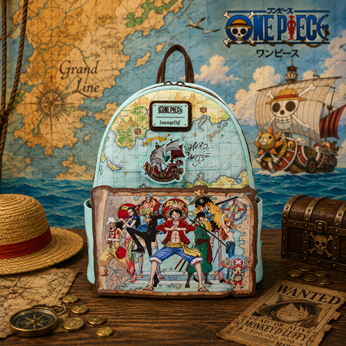 One Piece Luffy Gang Map Mini-Backpack