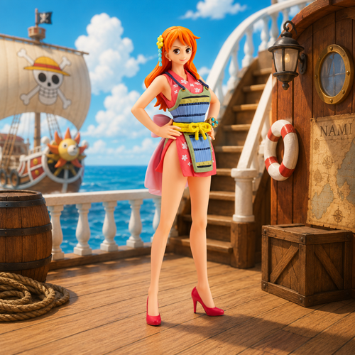 One Piece Nami The Grandline Lady Wanokuni Vol. 8 DXF Statue