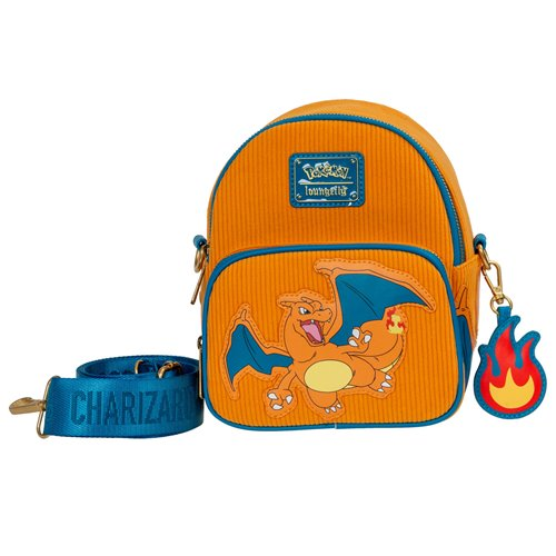 Pokemon Charizard Corduroy Convertible Mini-Backpack - Entertainment Earth Exclusive
