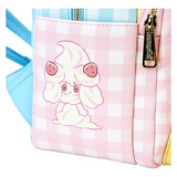 Pokemon Pastel Gingham Cafe Triple Pocket Mini Backpack