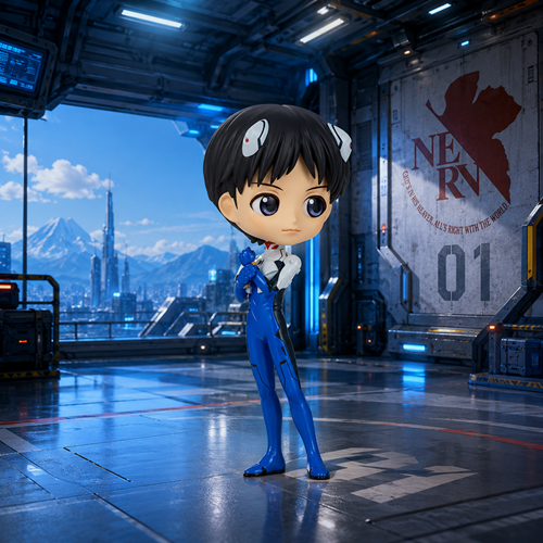 Rebuild of Evangelion Shinji Ikari Plugsuit Style Ver. A Q Posket Statue