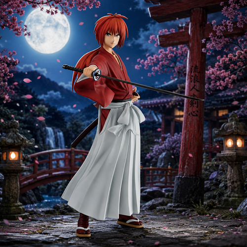 Rurouni Kenshin Kenshin Himura Drawn Sword Version Masterlise Ichibansho Statue