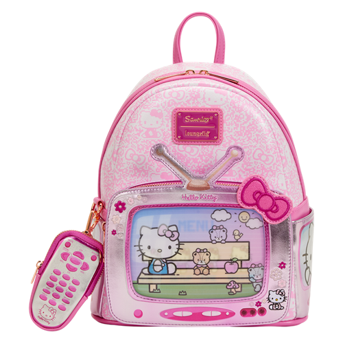 Loungefly Web Exclusive: Sanrio Hello Kitty Vintage TV Lenticular Mini Backpack with Coin Bag