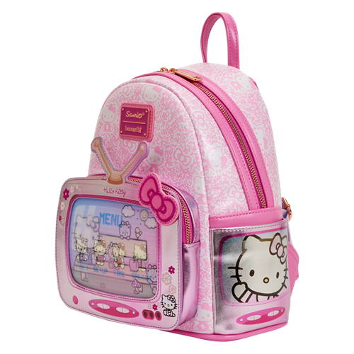 Loungefly Web Exclusive: Sanrio Hello Kitty Vintage TV Lenticular Mini Backpack with Coin Bag