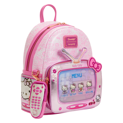 Loungefly Web Exclusive: Sanrio Hello Kitty Vintage TV Lenticular Mini Backpack with Coin Bag
