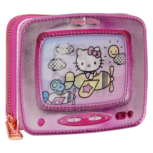 Loungefly Web Exclusive: Sanrio Hello Kitty Vintage TV Lenticular Zip Around Wallet