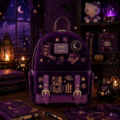 Loungefly Web Exclusive: Sanrio Hello Kitty & Friends Exclusive Halloween Costume Velvet Mini Backpack