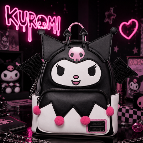 Sanrio Kuromi Devilish Winged Mini Backpack - Entertainment Earth Exclusive