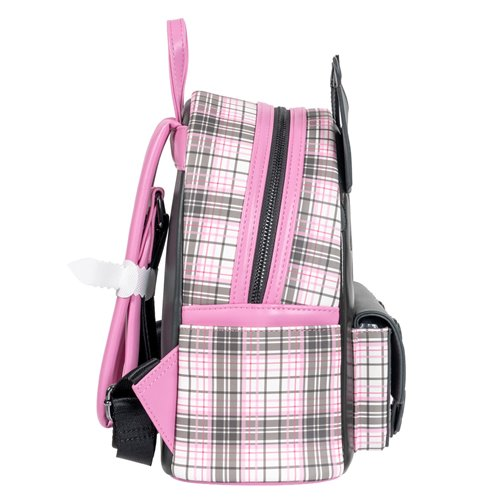 Sanrio Kuromi Flames and Plaid Mini-Backpack - Entertainment Earth Exclusive