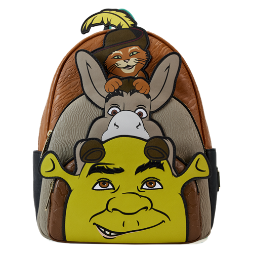 Shrek, Donkey, & Puss in Boots Trio Exclusive Triple Pocket Mini Backpack